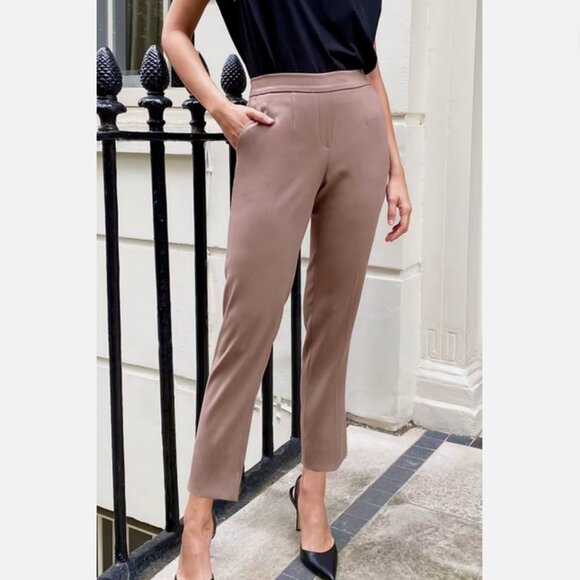 BABATON Atelier Conan Baby Blue Cropped Slim Leg Pull-On Trousers Size 2 - Picture 12 of 13